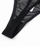 Sultry Mesh Thong Lingerie Femme Fatale Seduction Wear