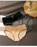 3pcs/Pack Women's Antibacterial Ice Silk Seamless Underwear