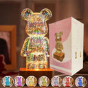 3D Fireworks Bear Night Light Colorful USB Atmosphere Creator