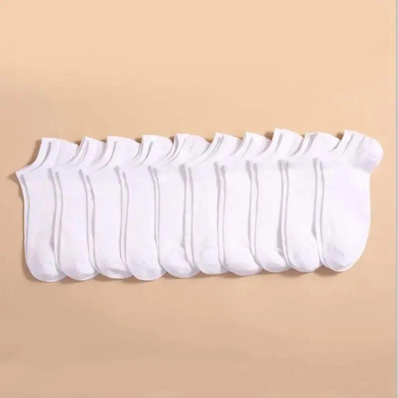 Summer Essential Invisible Boat Socks - 10 Pairs for Men and Women  ourlum.com 10 Pairs white One Size 