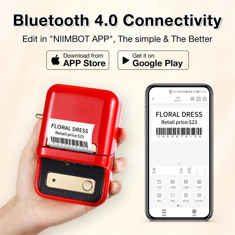 NiiMbot B21 Mini Wireless Printer: Portable Label Maker for Home & Office  ourlum.com   