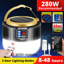 Solar LED Camping Lantern Remote Control Waterproof Light