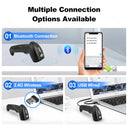 3-in-1 Wireless Bluetooth USB Barcode Scanner Portable Reader