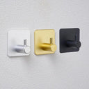 Adhesive Wall Hooks: Stylish Bathroom Coat Towel Hanger Organizer Shelf  ourlum.com   