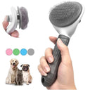 Pet Grooming Tool: Self-Cleaning Hair Remover Comb Easy Use