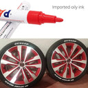 White Waterproof Automotive Tire Marker Pen - Precision Touch-Up Tool for Cars  ourlum.com   