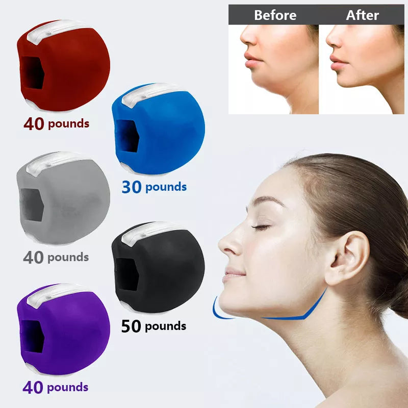 Sculpted Jawline & Face Toning Fitness Ball: Tone & Define Facial Muscles