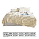 Winter Warm Blanket Skin-Friendly Striped Bedspread Throw