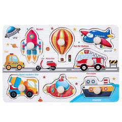 Montessori Wooden Puzzles: Educational Transportation Theme Toys