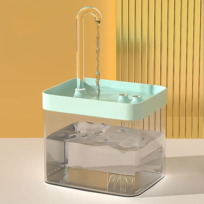 Cat Water Fountain: Transparent Electric Mute Drinking Bowl for Pet Health  ourlum.com   