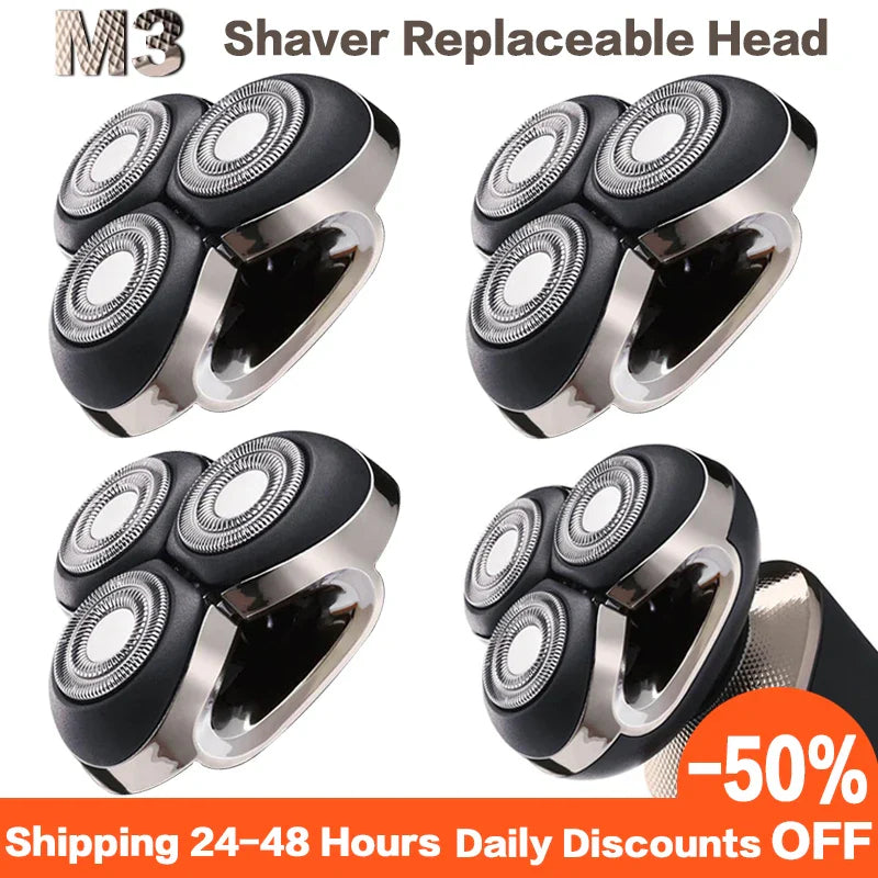 M3 Electric Shaver Replacement Head Mi Youpin Razor For Mens Beard Trimmer Wet and Dry 3D Cutter Heads Dual-layer Blade 5