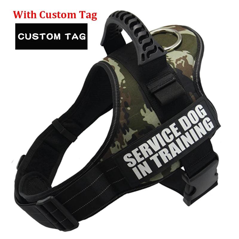 Personalized Reflective Nylon K9 Dog Harness for Small, Medium, and Large Dogs  ourlum.com   