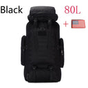 Large 80L/100L Tactical Backpack for Hiking and Camping