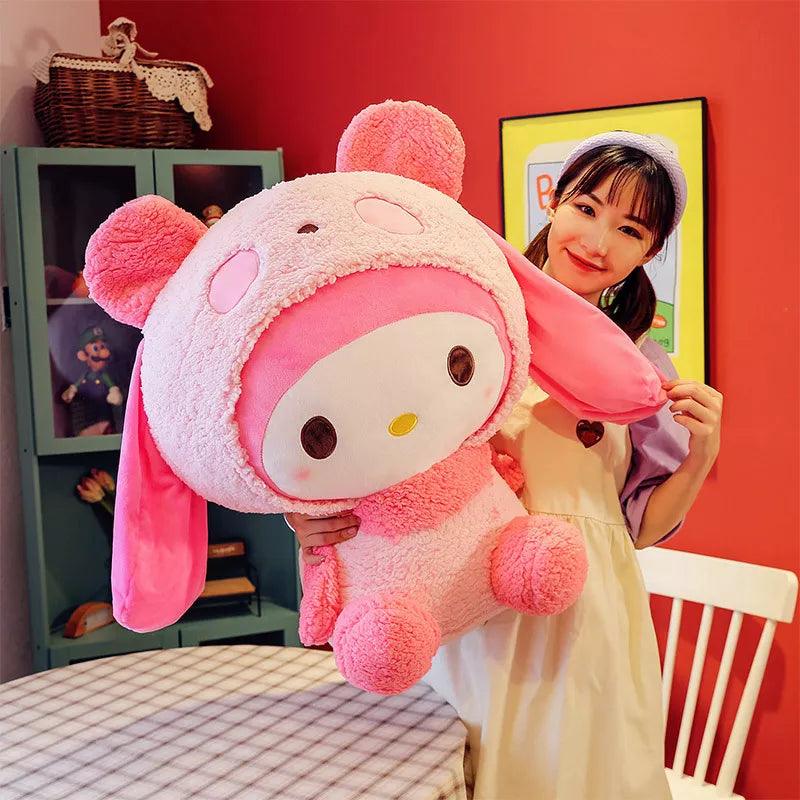 Oversized Transformative Sanrio My Melody Panda Plush: Kawaii Doll Gift  ourlum.com   