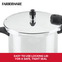 6 Quart Durable Aluminum Pressure Cooker - Easy Clean & Safe