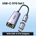 High-Speed UGREEN USB Ethernet Adapter for Laptop, PC,  Mi Box, Nintendo Switch - 1000Mbps RJ45 Network Card  ourlum.com USB-C OTG Set 1 Russian Federation 