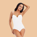 Silky Underwire White Bodysuit Shapewear for Women - Comfort & Confidence Boost