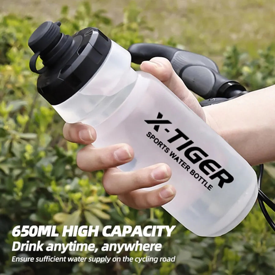 X-TIGER 650ml Outdoor Sports Water Bottle - Squeeze Cup for Cycling and Fitness Activities