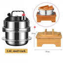 Portable 304 Stainless Steel Mini Pressure Cooker for Quick Meals