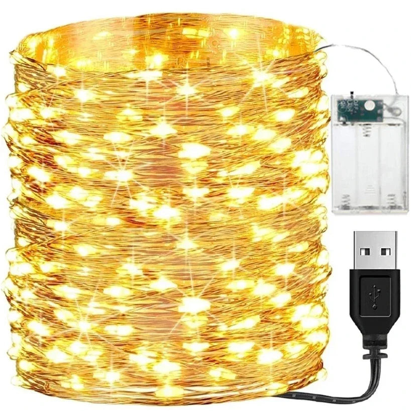 Waterproof LED Fairy Garland String Lights: Festive Holiday Decor  computerlum.com   