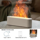 Flame Aroma Essential Oil Diffuser: Create Perfect Atmosphere with Aromatherapy  ourlum.com White USB Cable CHINA