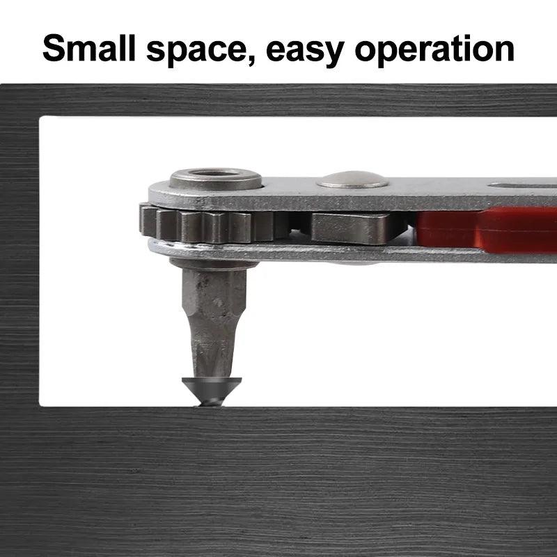 Mini Ratchet Wrench with Bidirectional Control: Versatile DIY Tool for Screwdriver Drill Bits  ourlum.com   