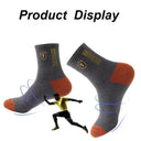 Breathable Cotton Blend Men's Sports Socks - Pack of 5, Size EU 38-43  Our Lum   