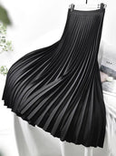 Luxury Pleated Skirt for Women: Sophisticated High Waist Fashion