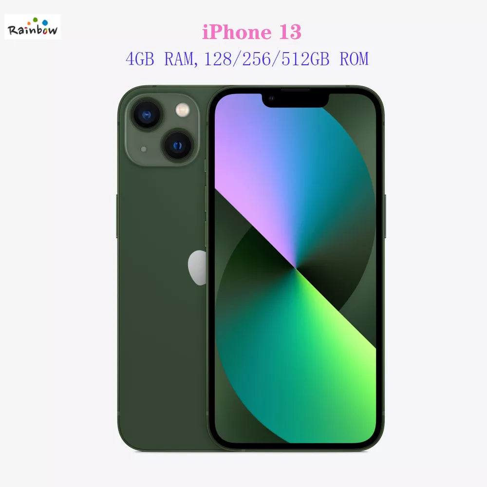 Original Apple iPhone 13 128GB/256GB/512GB  Mobile phone 5G LTE Face ID NFC IOS A15 Bionic Hexa Core 6.1'' 12MP&12MP 3240mAh  ourlum.com   