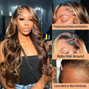 Luxe Ombre Highlight Body Wave Lace Front Wig Elegance