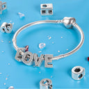 26 Letters Charm Beads Fit For Pandora 925 Silver Bracelet