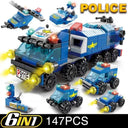 SWAT City Police Station Building Blocks Toy Set for Kids - DIY Military Adventure Kit  ourlum.com 147pcs-with Bag  