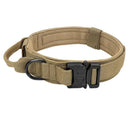 Military Tactical Dog Collar with Durable Nylon Lead & Breakaway Leash  ourlum.com Khaki Collar M collar(36-48cm) 