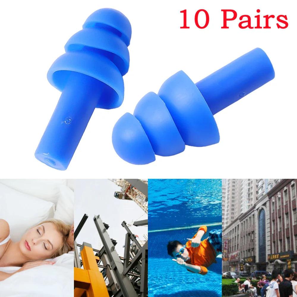 Silicone Swimming Ear Plugs: Waterproof Noise Reduction & Hearing Protection  ourlum.com   