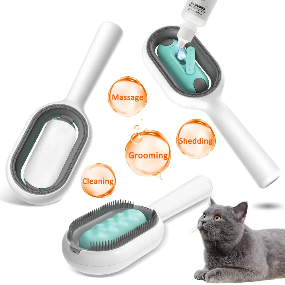 4-In-1 Pet Grooming Brush for Cat Dog Hair Removal & Massage  ourlum.com   