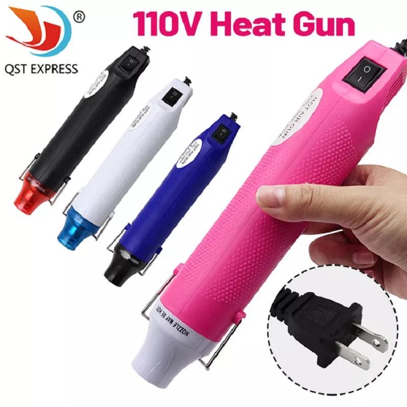 110V DIY Using Heat Gun Electric Power Tool Hot Air 300W Temperature Gun with Supporting Seat Shrink US Plug  ourlum.com   