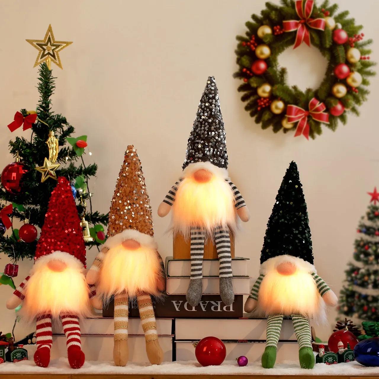 Christmas Elf Gnome with LED Light - Festive Home Decor & Gift  ourlum.com   