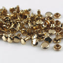 Metal Double Cap Rivets Studs for Leather Craft Bag Garments Hat Shoes  ourlum.com rose gold 6 x 6mm 