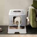 Foldable Cat Litter Box Large Pet Toilet Cat Sand Shovel Easy Clean