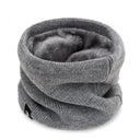 Unisex Solid Cashmere Plush Warm Winter Ring Scarf New