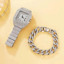 Golden Sparkle Women's Watch Set for Style-Conscious Women