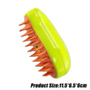 Steamy Electric Pet Grooming Brush for Tangle-Free Hair Removal  ourlum.com Green  