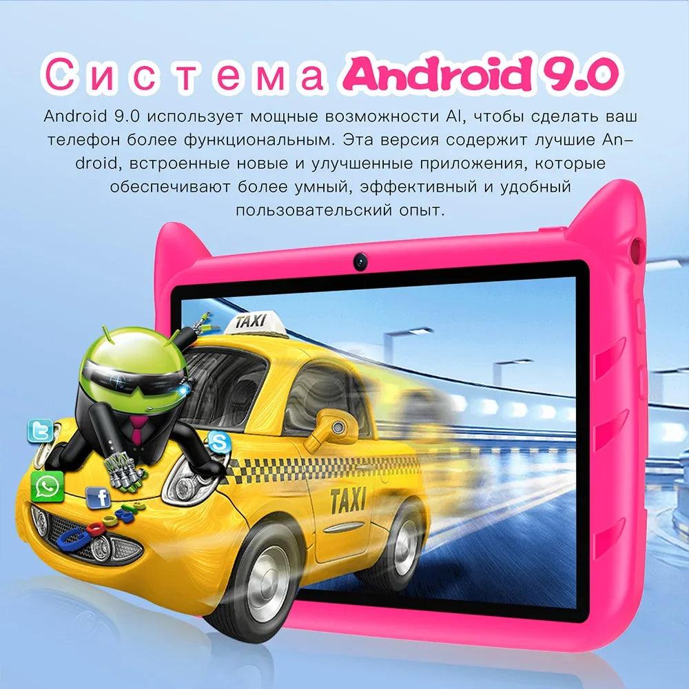 7-Inch Kids Tablet with Android 9.0 - 4GB RAM, 64GB Storage for Learning & Fun!