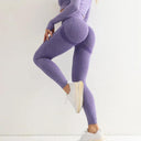 Ultimate Comfort High Waist Leggings for Women - Gym Ready Fitness Leggings  ourlum.com Purple L 