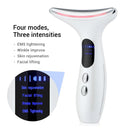 EMS Microcurrent Face Neck Beauty Device LED Photon Firming Rejuvenation Anti Wrinkle Thin Double Chin Skin Care Facial Massager  ourlum.com   