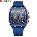 Men's CURREN Casual Chronograph Quartz Watch Blue Strap