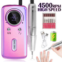 45000RPM Electric Nail Drill Machine Professional Nail Drills For Gel Nails Polish Rechargeable Portable Nail File Manicure Tool