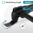 Yofidra Oscillating Multi Function Tool Electric Saw Trimmer Shovel Cutting Machine for Makita 18V Battery woodworking Tool  ourlum.com   