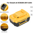 Probty 6000mAh Replacement Battery for Dewalt DCB200 Tools