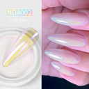 Aurora Chrome Nail Art Kit: Radiant Glitter & Mirror Pigment